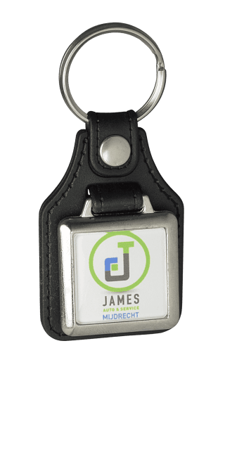 Sun - Kunstleren schild sleutelhanger