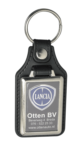 Star - Schild sleutelhanger van kunstleer