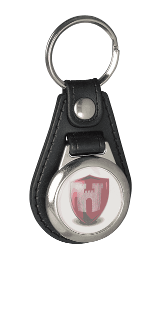 Moon - Kunstleren schild sleutelhanger