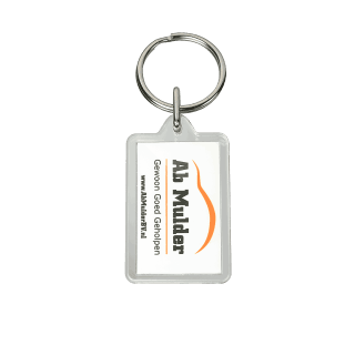 Budget - Plexiglas sleutelhanger rechthoek (25x40mm)
