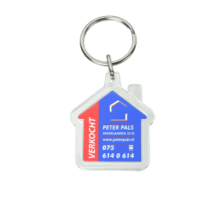 Huis - Plexiglas sleutelhanger in huis vorm