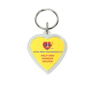 Hart - Plexiglas sleutelhanger in hart vorm