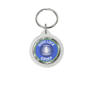 Dual - Ronde sleutelhanger van plexiglas (ø33mm)