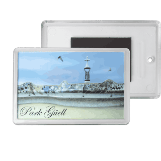 Brick - Plexiglas koelkastmagneet rechthoek (45x70mm)