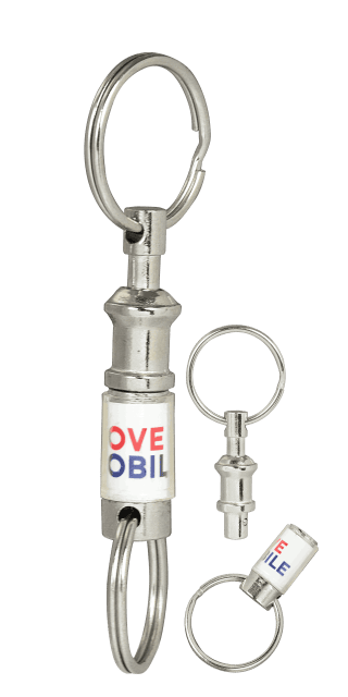 Twice - Metalen sleutelhanger met kliksysteem functie