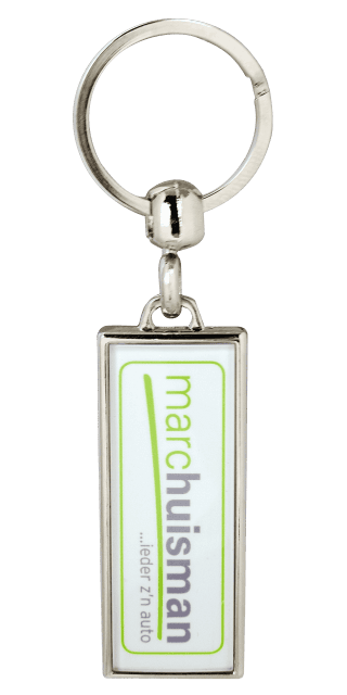 Brasil - Smalle metalen sleutelhanger met tekst