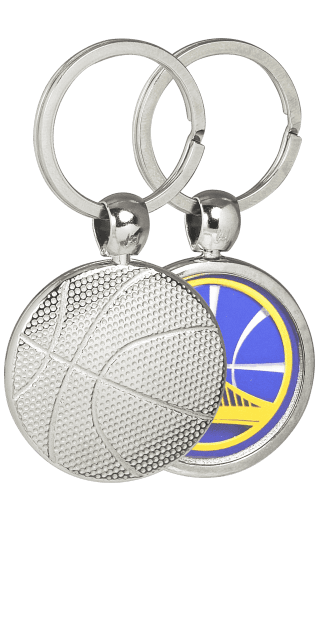 Basketbal - Metalen sleutelhanger in basketbal vorm