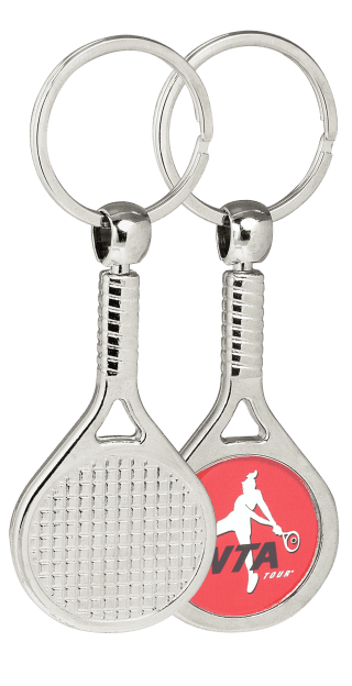 Tennisracket - Metalen sleutelhanger in tennisracket vorm