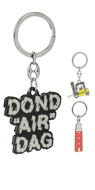 Eigen vorm - metaal 2D - sleutelhangers - Custom made metalen sleutelhangers in 2D vorm