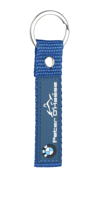 Korte lanyard met pvc label - Stevige korte lanyard met rubberen label