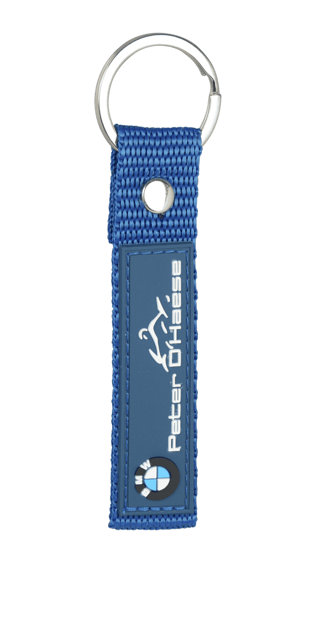 Korte lanyard met pvc label 8507