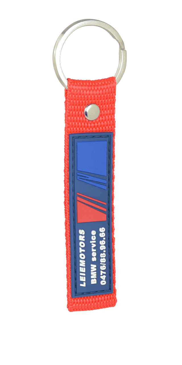 Korte lanyard met pvc label 8507