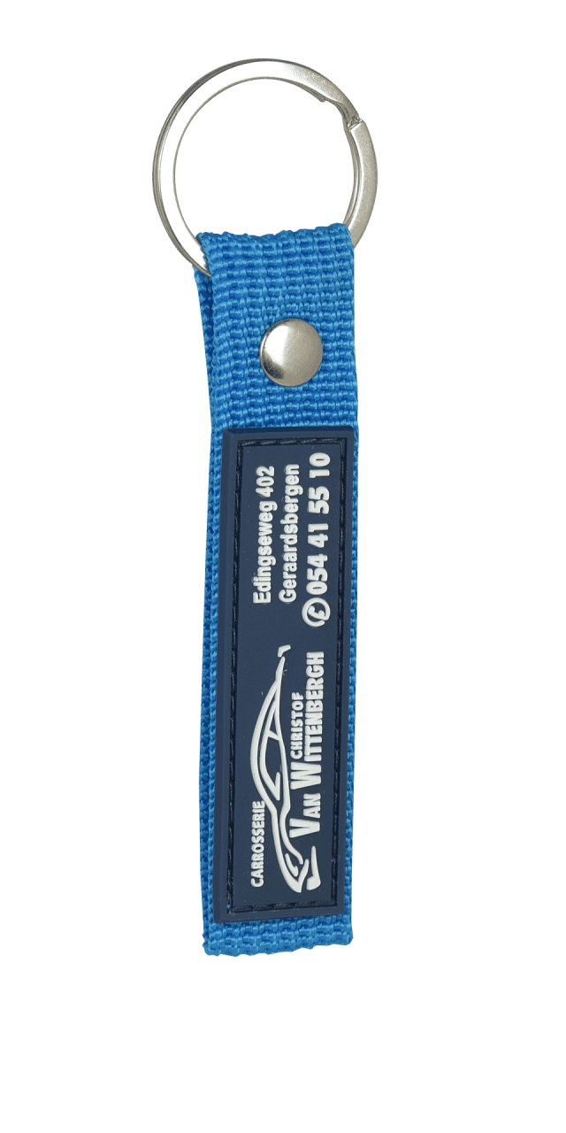 Korte lanyard met pvc label 8507