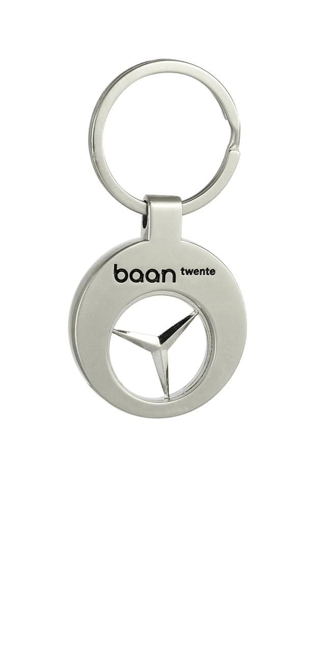 Eigen vorm - metaal - sleutelhangers met winkelwagenmunt 8470