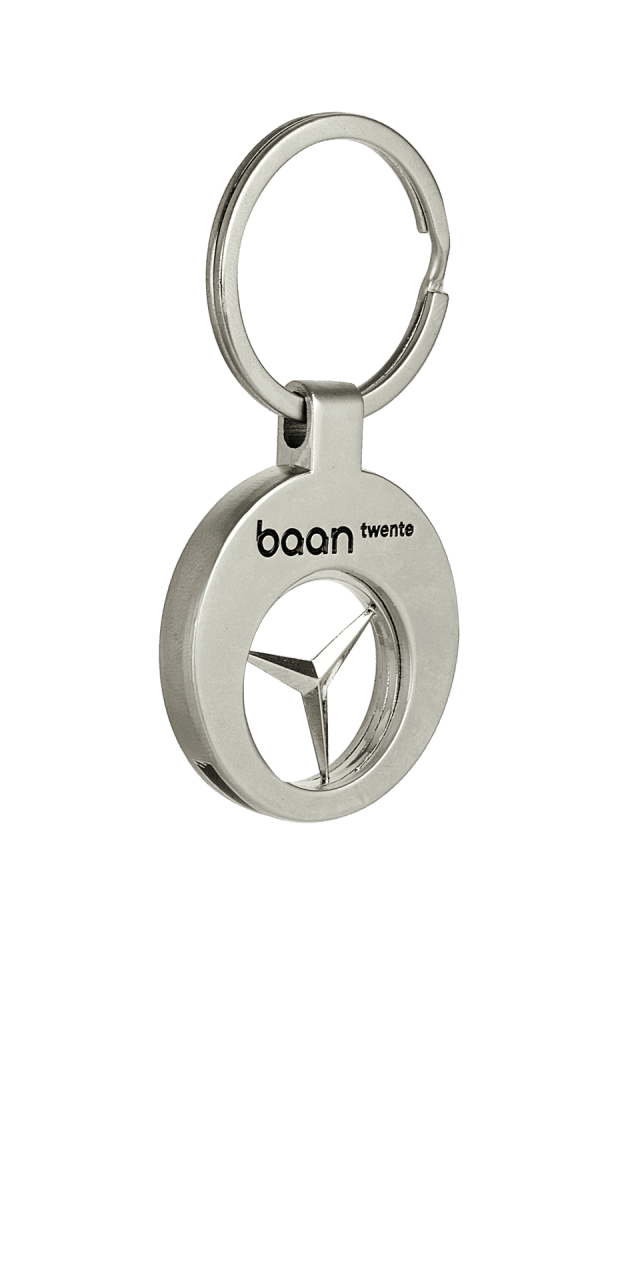 Eigen vorm - metaal - sleutelhangers met winkelwagenmunt 8470