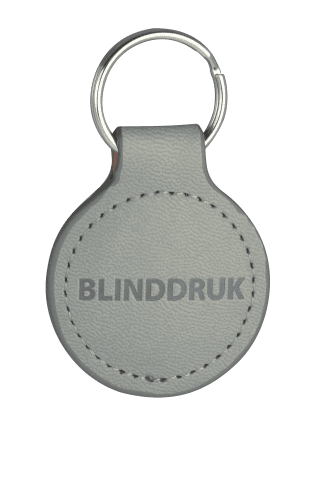 Banner - Gevoerde ronde sleutelhanger van leer