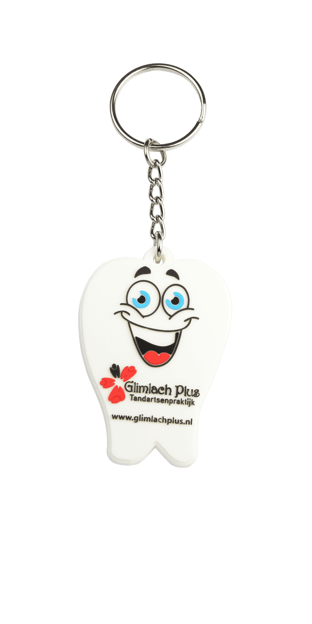 Eigen vorm sleutelhangers PVC / rubber - enkelzijdig 2D 8001