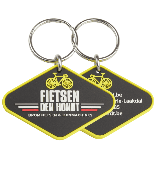 Eigen vorm -  rubber/PVC - dubbelzijdig 2D - sleutelhangers 8003