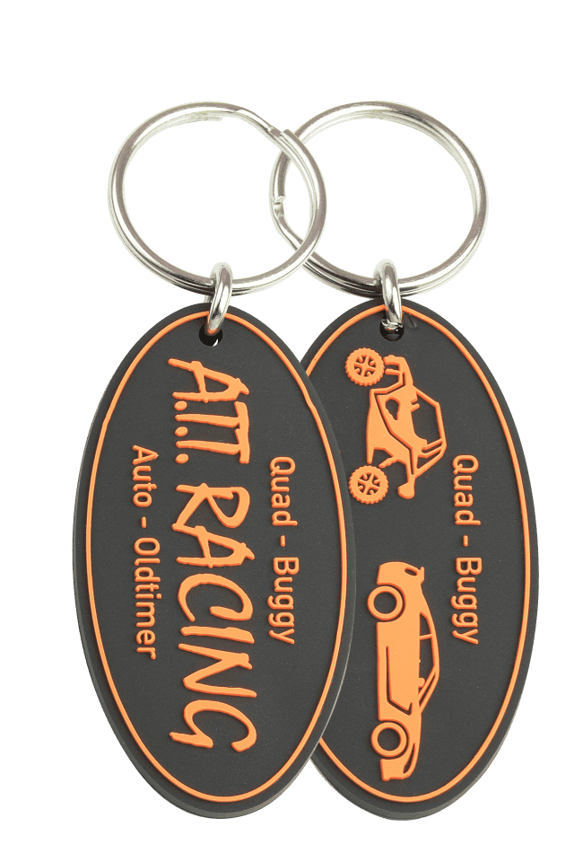 Eigen vorm -  rubber/PVC - dubbelzijdig 2D - sleutelhangers 8003