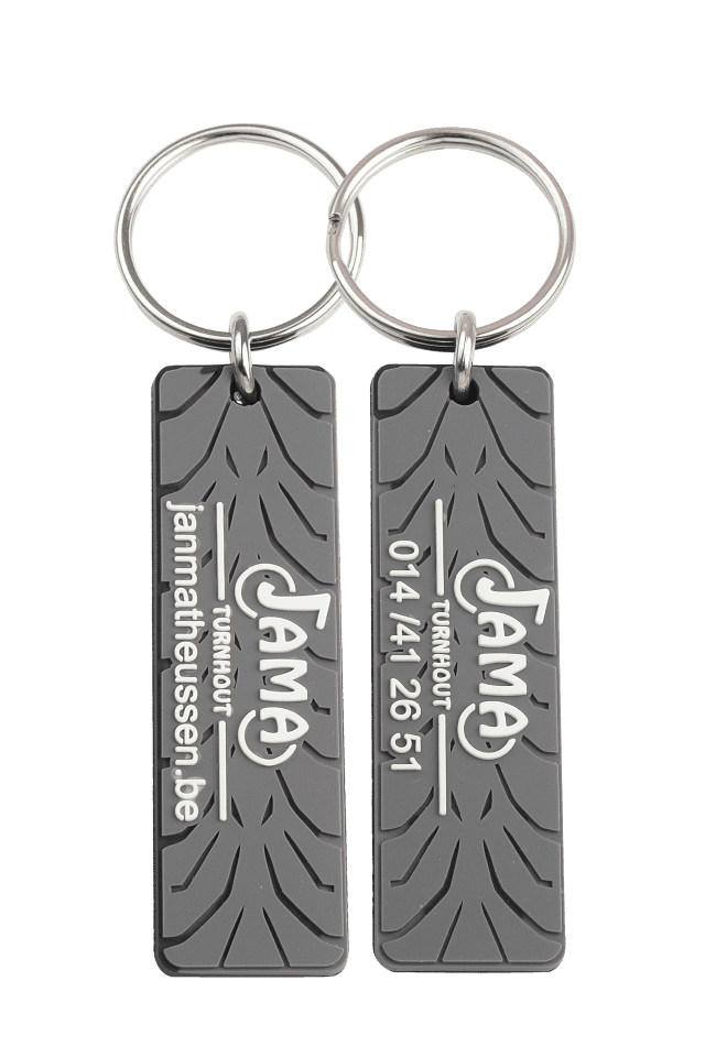 Eigen vorm -  rubber/PVC - dubbelzijdig 2D - sleutelhangers 8003