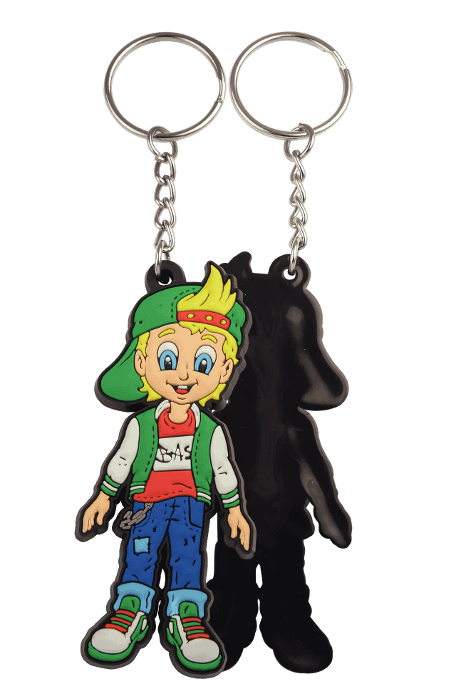 Eigen vorm - rubber/PVC - enkelzijdig 3D - sleutelhangers 8002