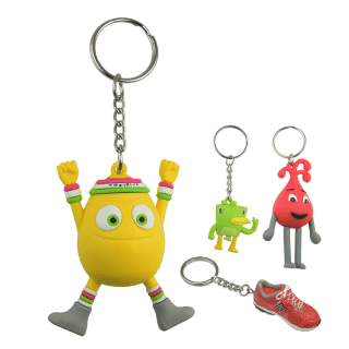 Eigen vorm - rubber/PVC - dubbelzijdig 3D - sleutelhangers - Rubberen sleutelhangers in 3D vorm