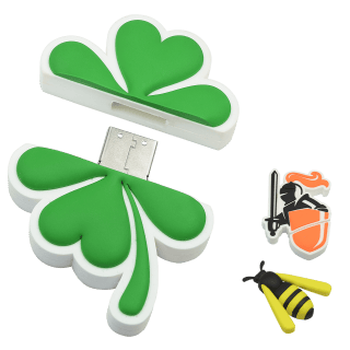 Eigen vorm - rubber/PVC - USB stick (sleutelhangers) - Rubberen USB stick sleutelhanger in 3D vorm