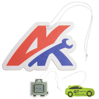 Eigen vorm - auto luchtverfrissers / geurhangers - Papieren auto geurhangers in eigen vorm