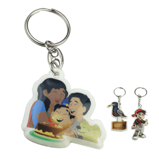 Eigen vorm - PVC met foamvulling - sleutelhangers - PVC sleutelhanger met foamvulling in unieke vorm