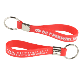 Siliconen lus smal - Siliconen sleutelhanger met lus - smal model