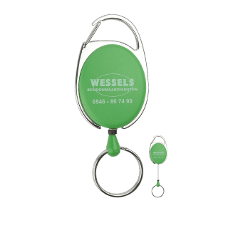 Rollerclip sleutelhanger - Karabijnhaak sleutelhanger met rollerclip functie