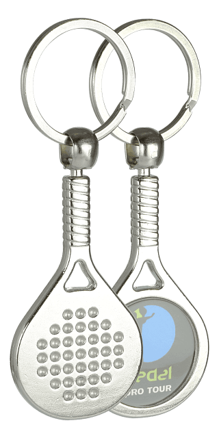 Padelracket - Padel sleutelhanger met logo of tekst
