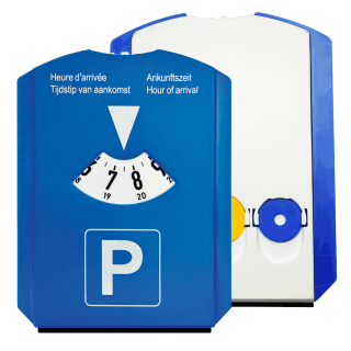 Parkeerschijf 4-in-1 - Kunststof parkeerschijf, ijskrabber, ruitenwisser en winkelwagen muntjes voor de boodschappen